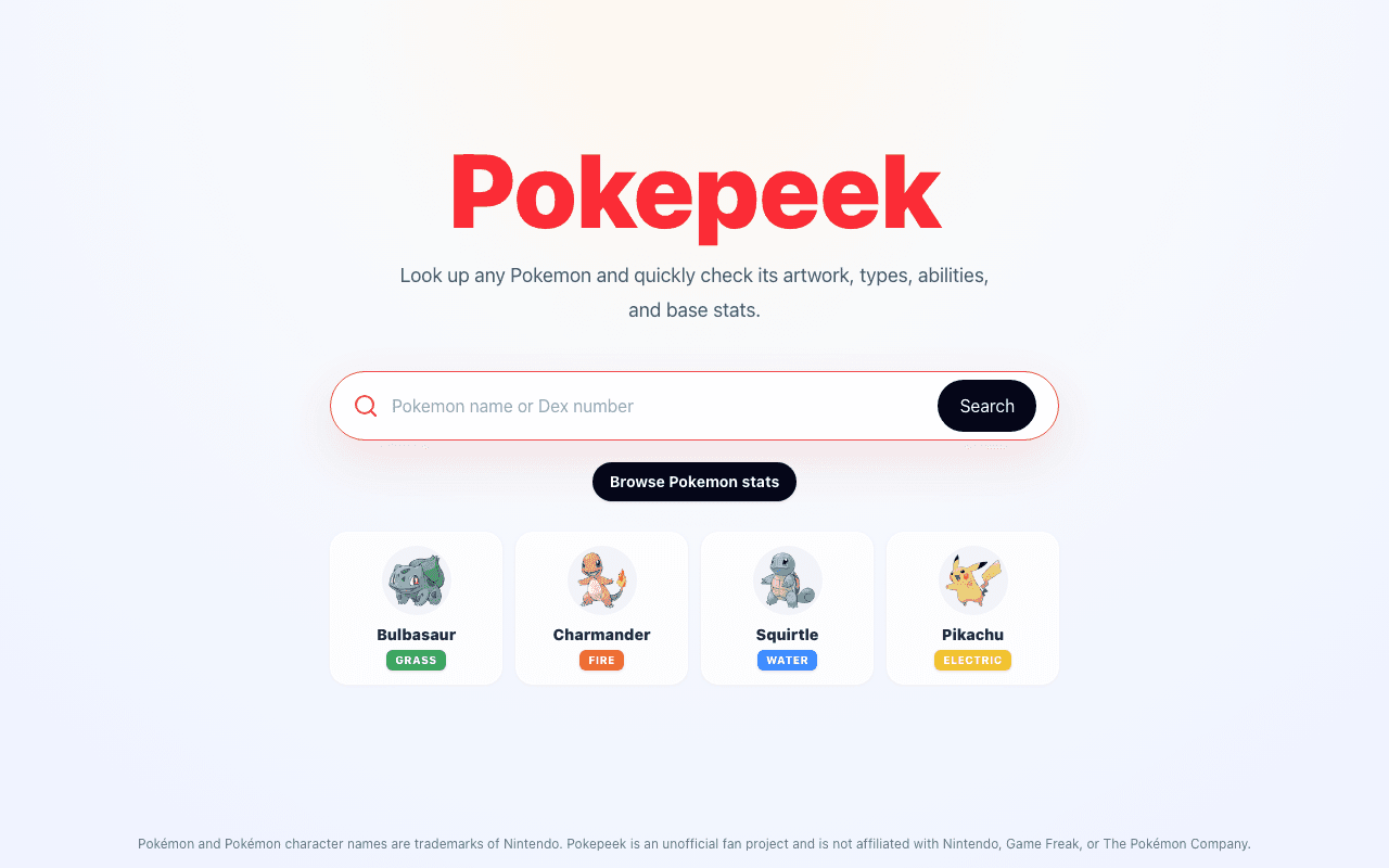 Pokepeek preview